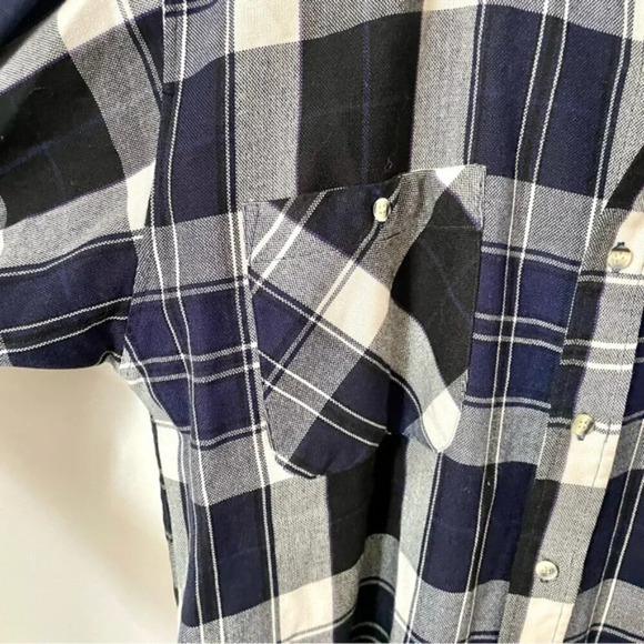 Vintage Plaid Button Down Blue - Picture 4 of 5